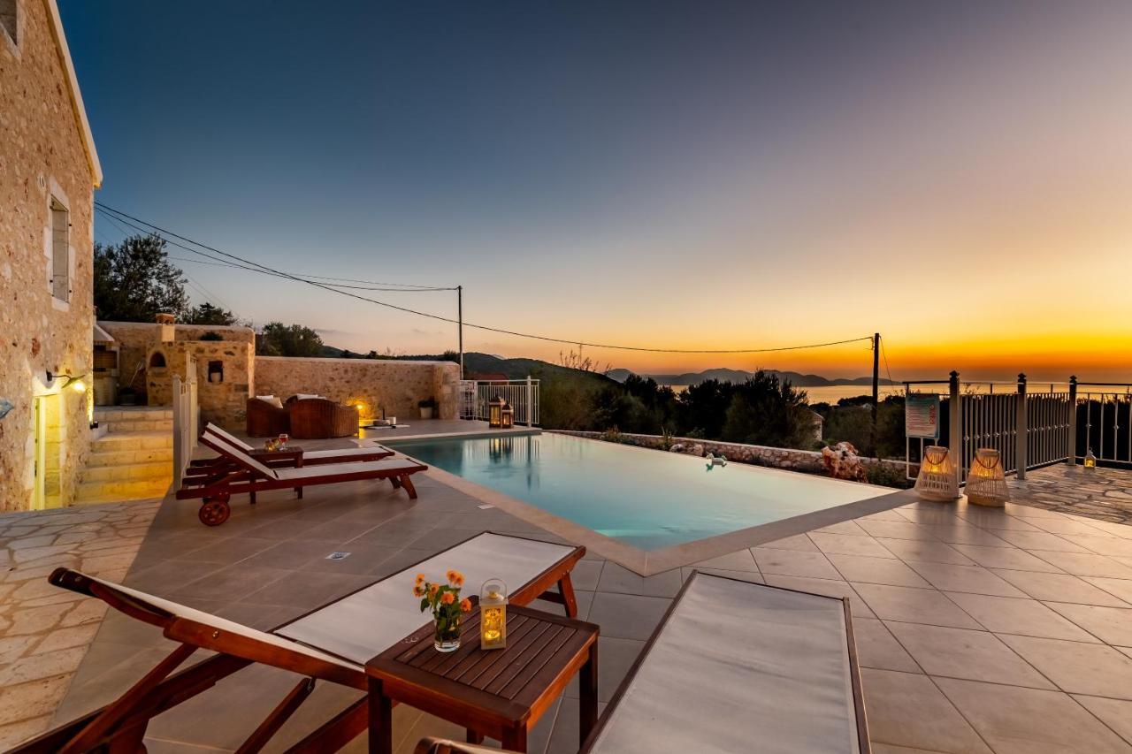 Fiscardo Luxury Stone Villa Alex ,With Sunset View! Fiskardo Exteriör bild