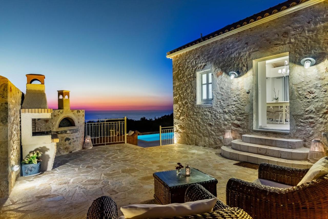 Fiscardo Luxury Stone Villa Alex ,With Sunset View! Fiskardo Exteriör bild